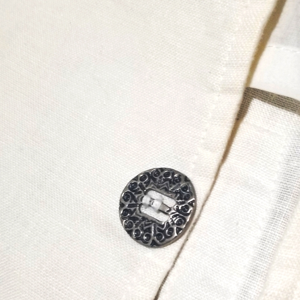 PAZZO\ Custom Italian Blazer / Medium / White Linen - Picture 2 of 9